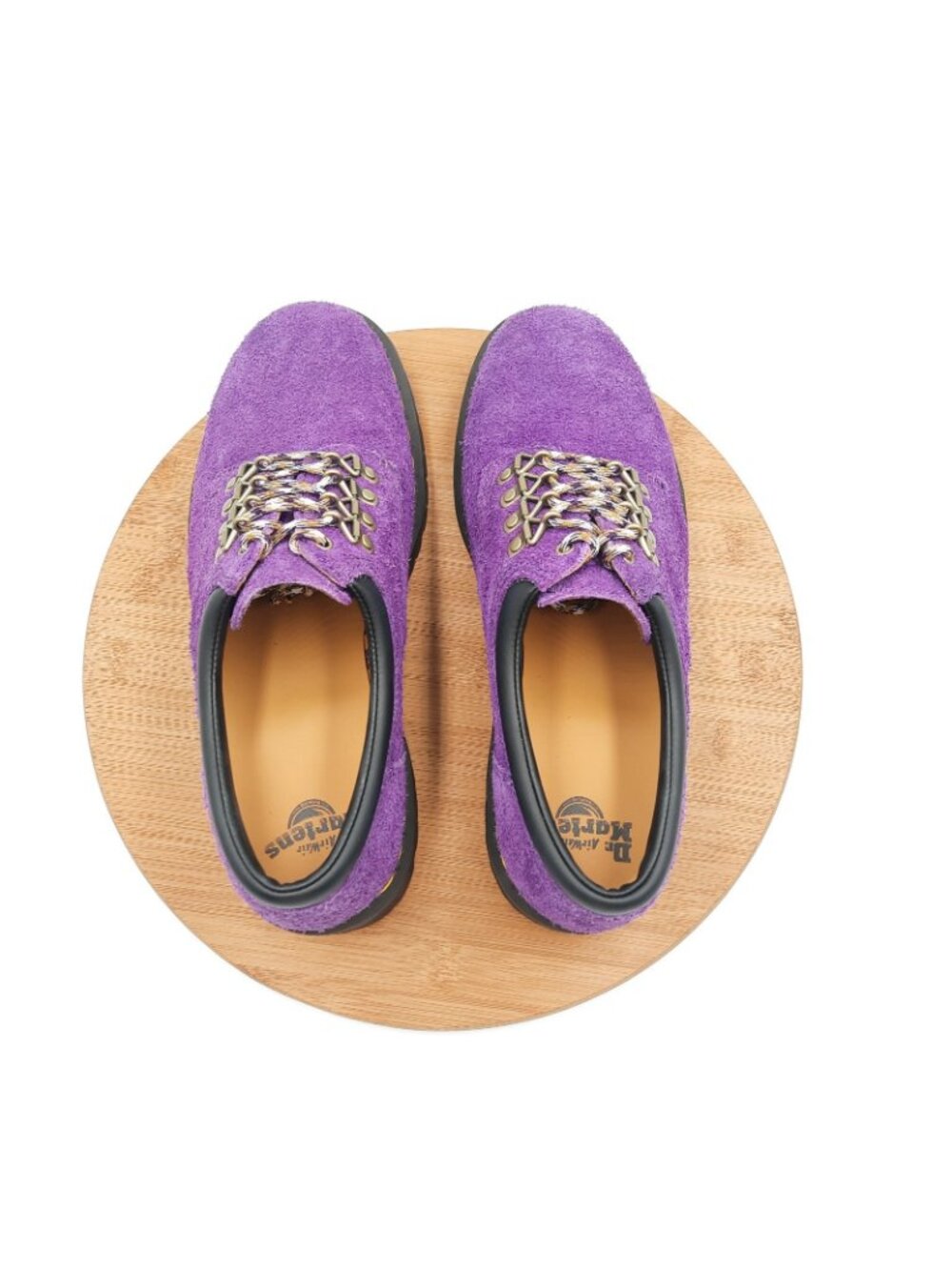 Dr Doc Martens 8053 Womens 10 Mens 9 Shoes Ben Long Napped Suede Purple Sneakers - Picture 9 of 11